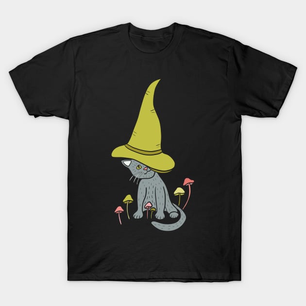 Kitten Witch T-Shirt by Alissa Carin